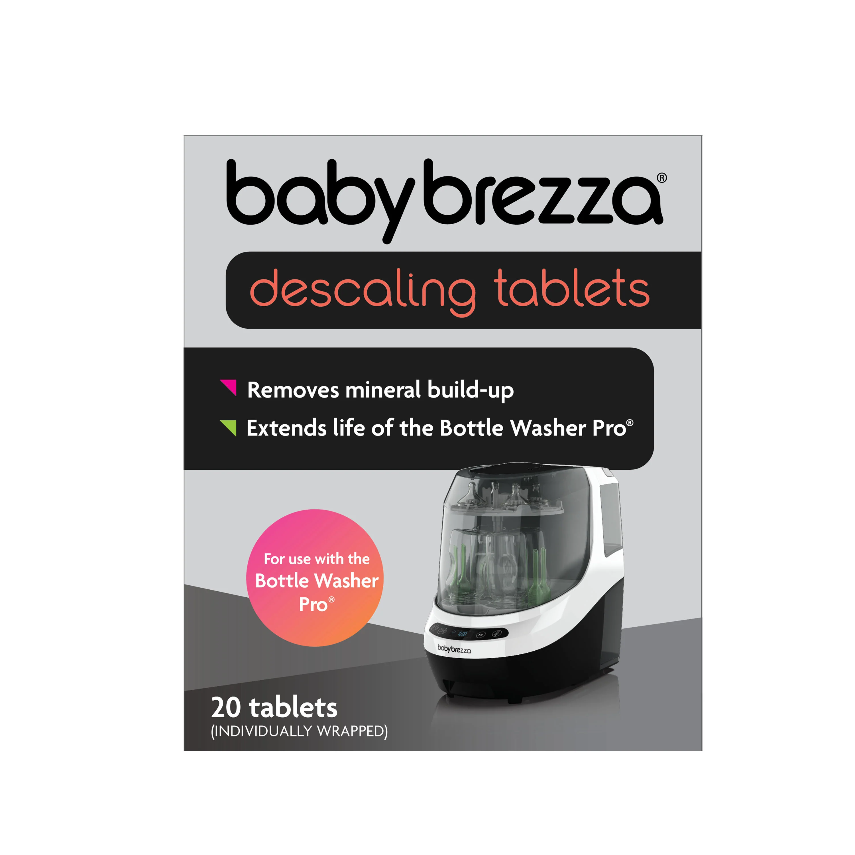 Bundle: Pack of Detergent + Descaling Tablets - Compatible with Baby Brezza Bottle Washer Pro Only - Image 3