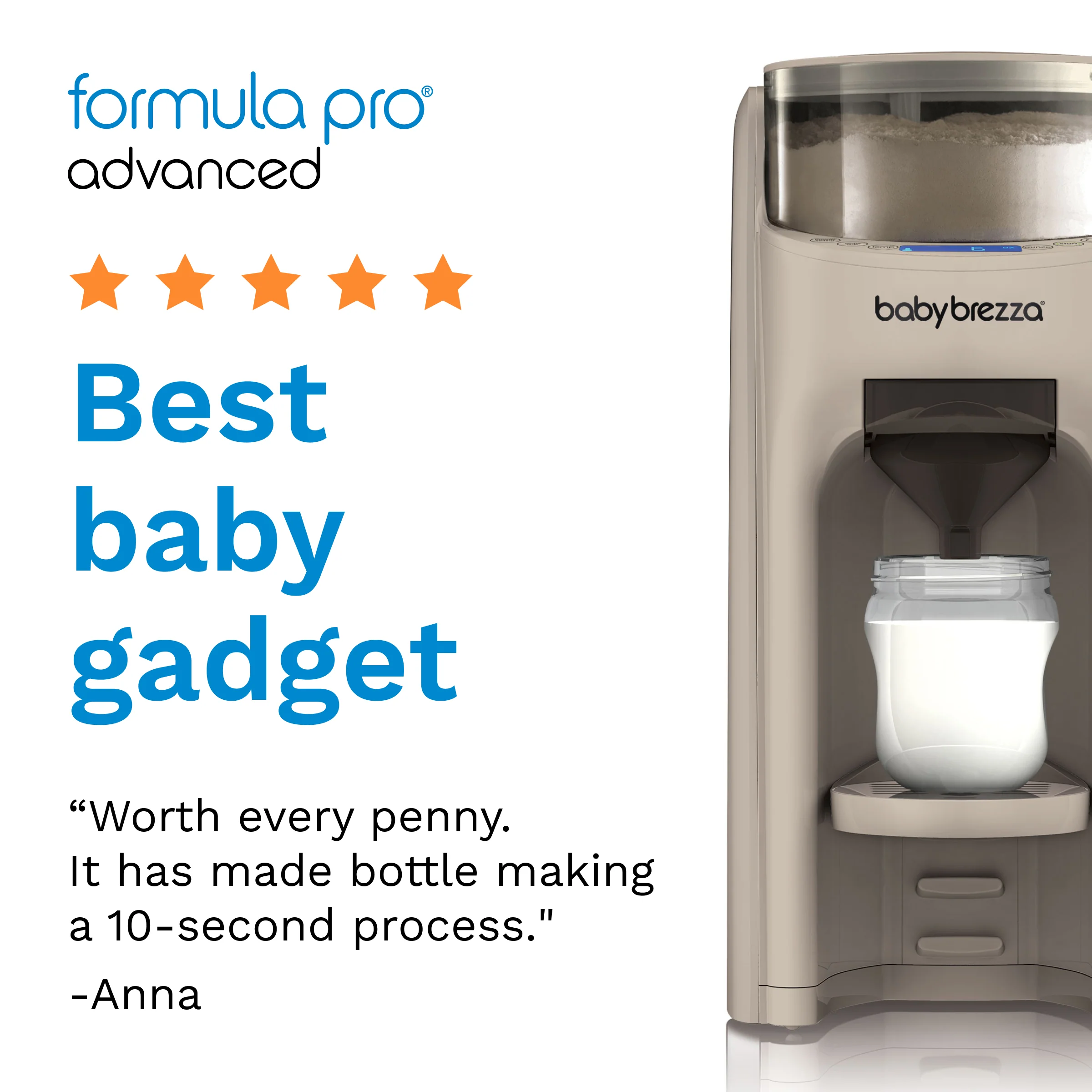Baby Brezza Formula Pro Advanced | Baby Formula dispenser - Oatmeal - Image 7