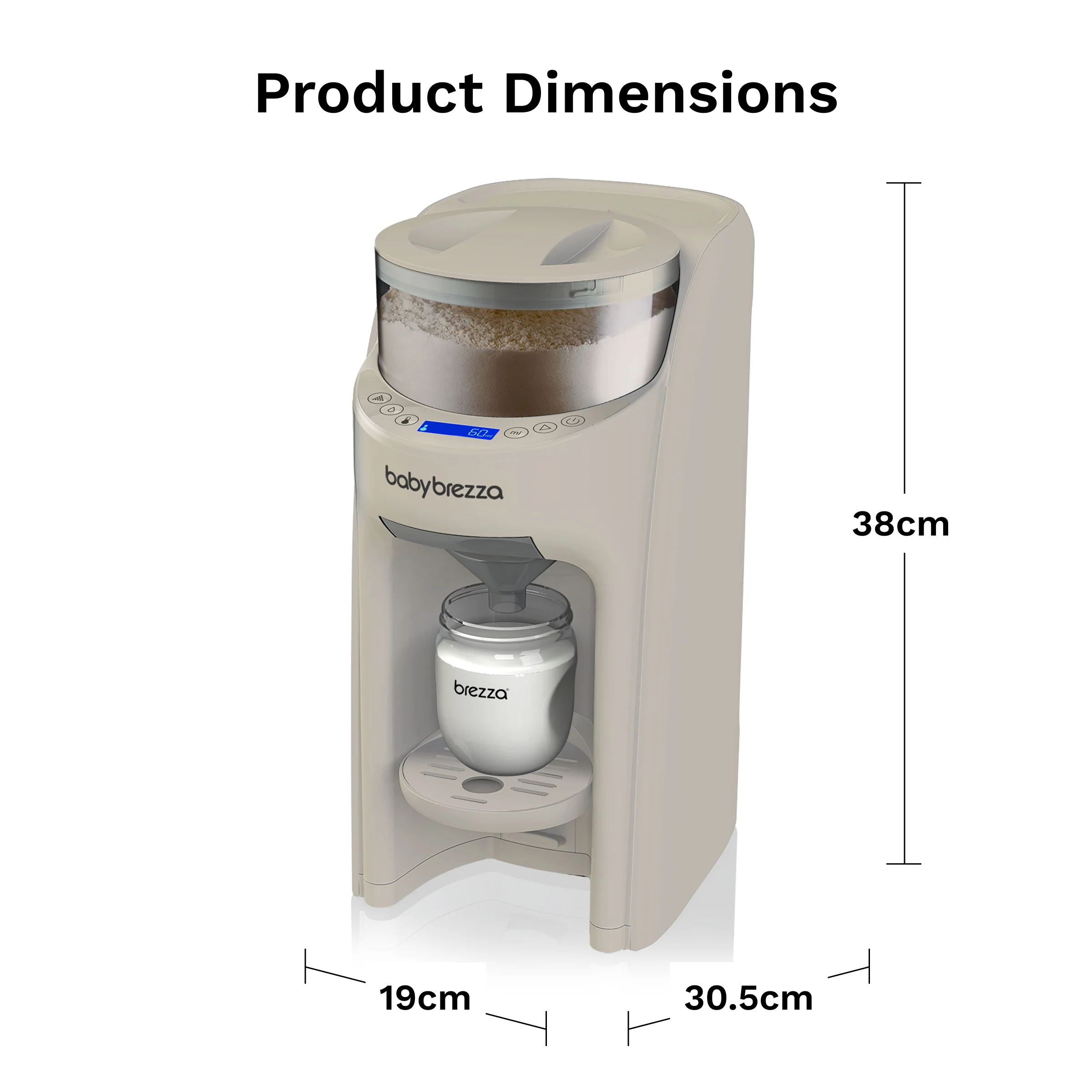 Baby Brezza Formula Pro Advanced | Baby Formula dispenser - Oatmeal - Image 9