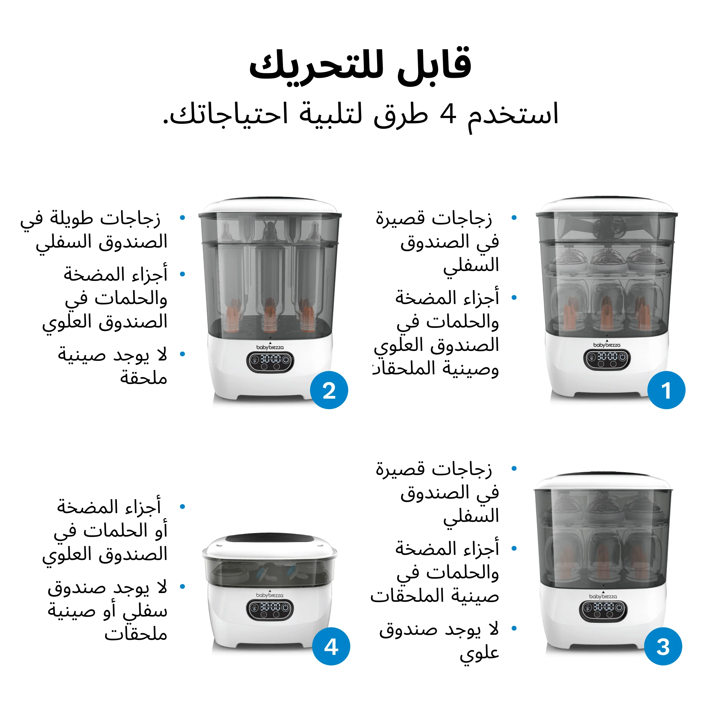One Step™ Baby Bottle Sterilizer and Dryer Advanced - Electric steam sterilizer with HEPA Filter-White - Image 9