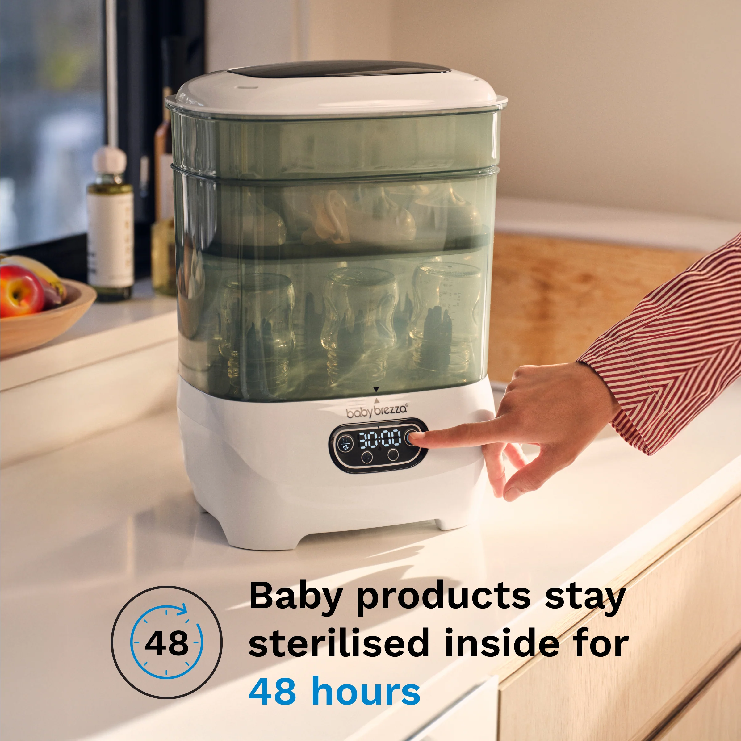 One Step™ Baby Bottle Sterilizer and Dryer Advanced - Electric steam sterilizer with HEPA Filter-White - Image 12