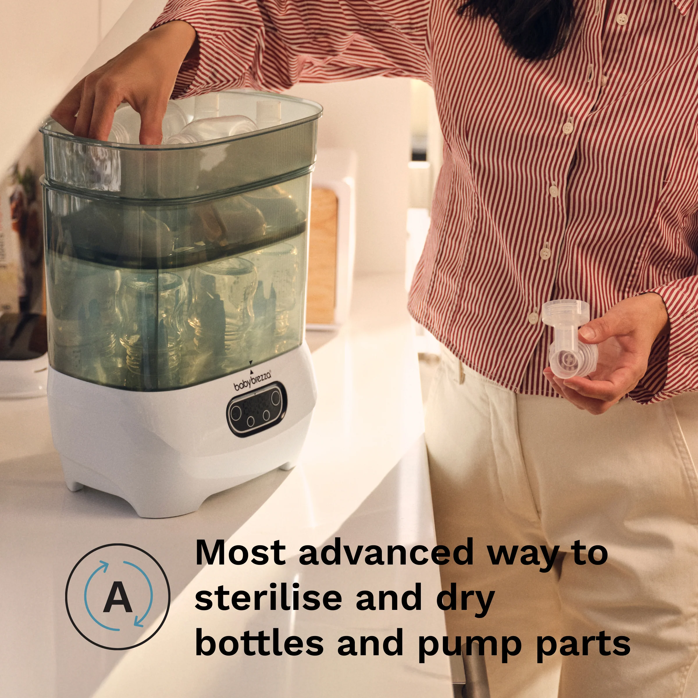 One Step™ Baby Bottle Sterilizer and Dryer Advanced - Electric steam sterilizer with HEPA Filter-White - Image 14