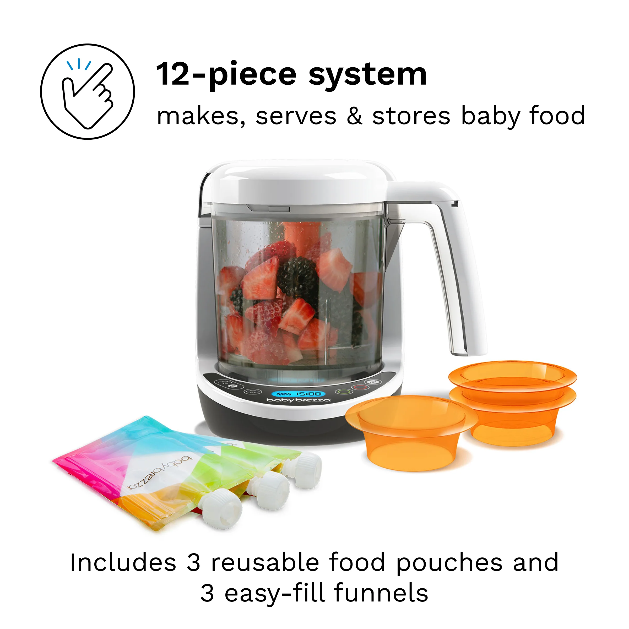 One Step™ Baby Food Maker Deluxe: Steamer & Blender for Homemade Baby Food - Image 11