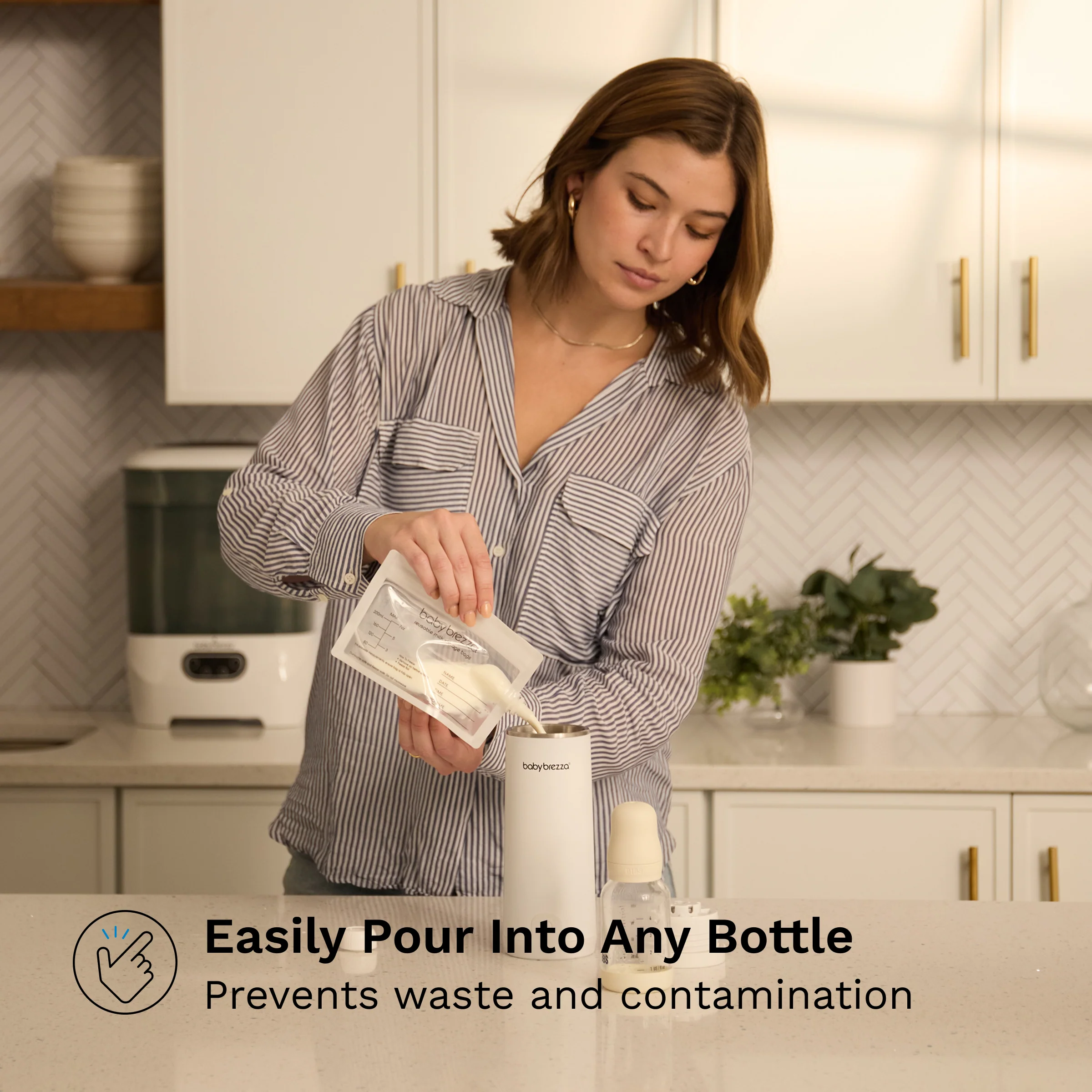 Reusable Breastmilk Storage Bags, 10 Pack, Includes Filling Funnel - Image 9