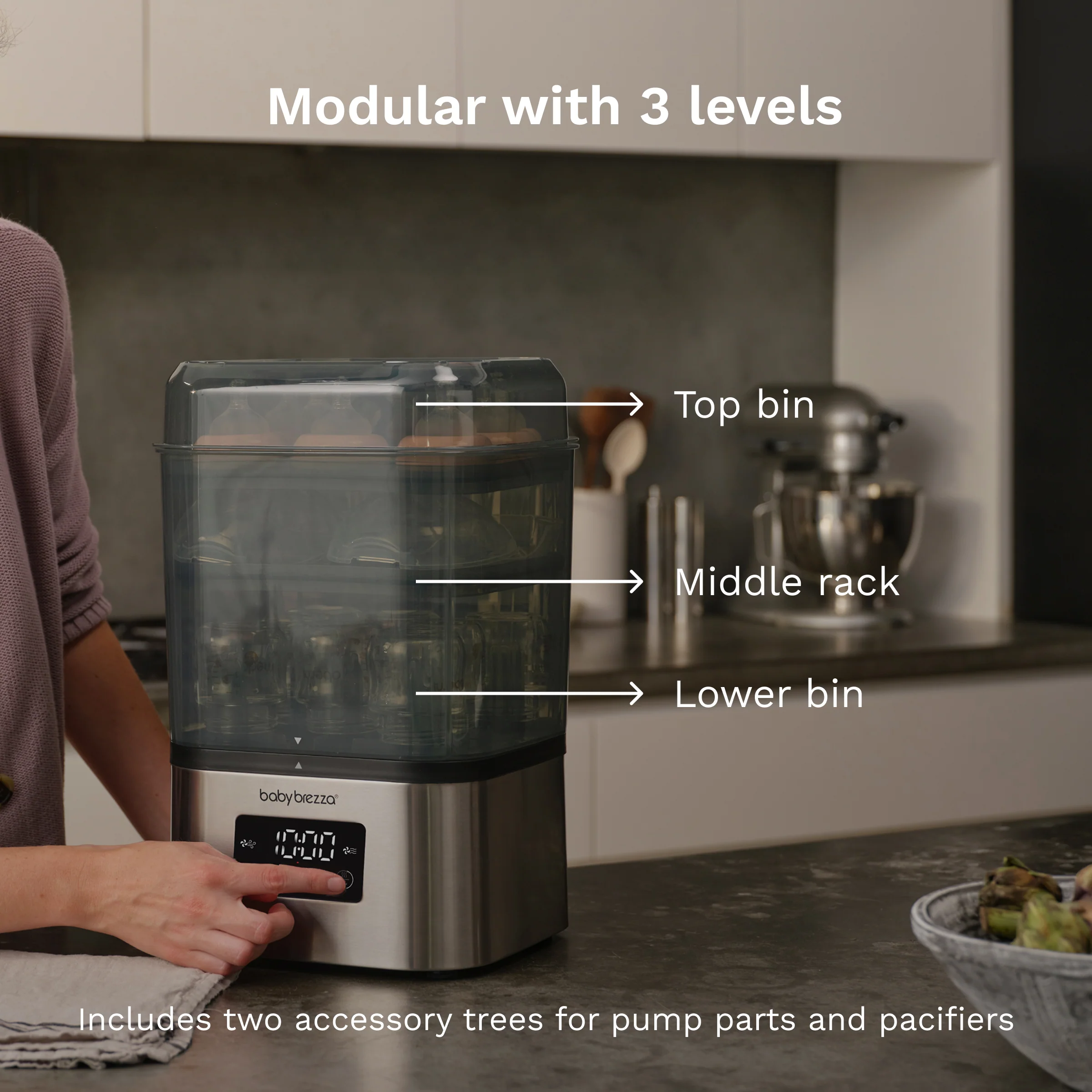 SuperQuick™ Baby Bottle Sterilizer and Dryer Stainless Steel - Sterilizes & Dries in just 10 Minutes - Image 6