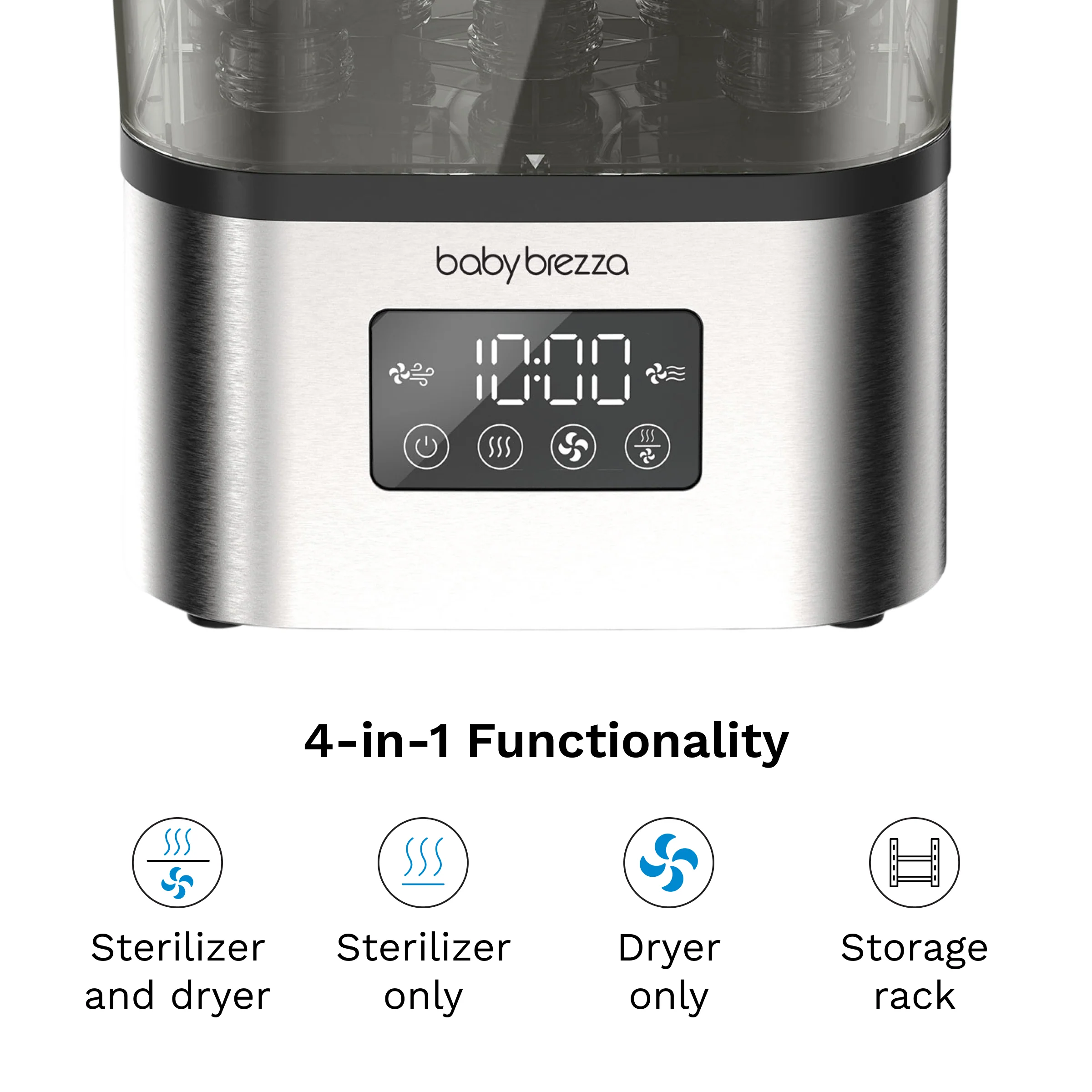 SuperQuick™ Baby Bottle Sterilizer and Dryer Stainless Steel - Sterilizes & Dries in just 10 Minutes - Image 8