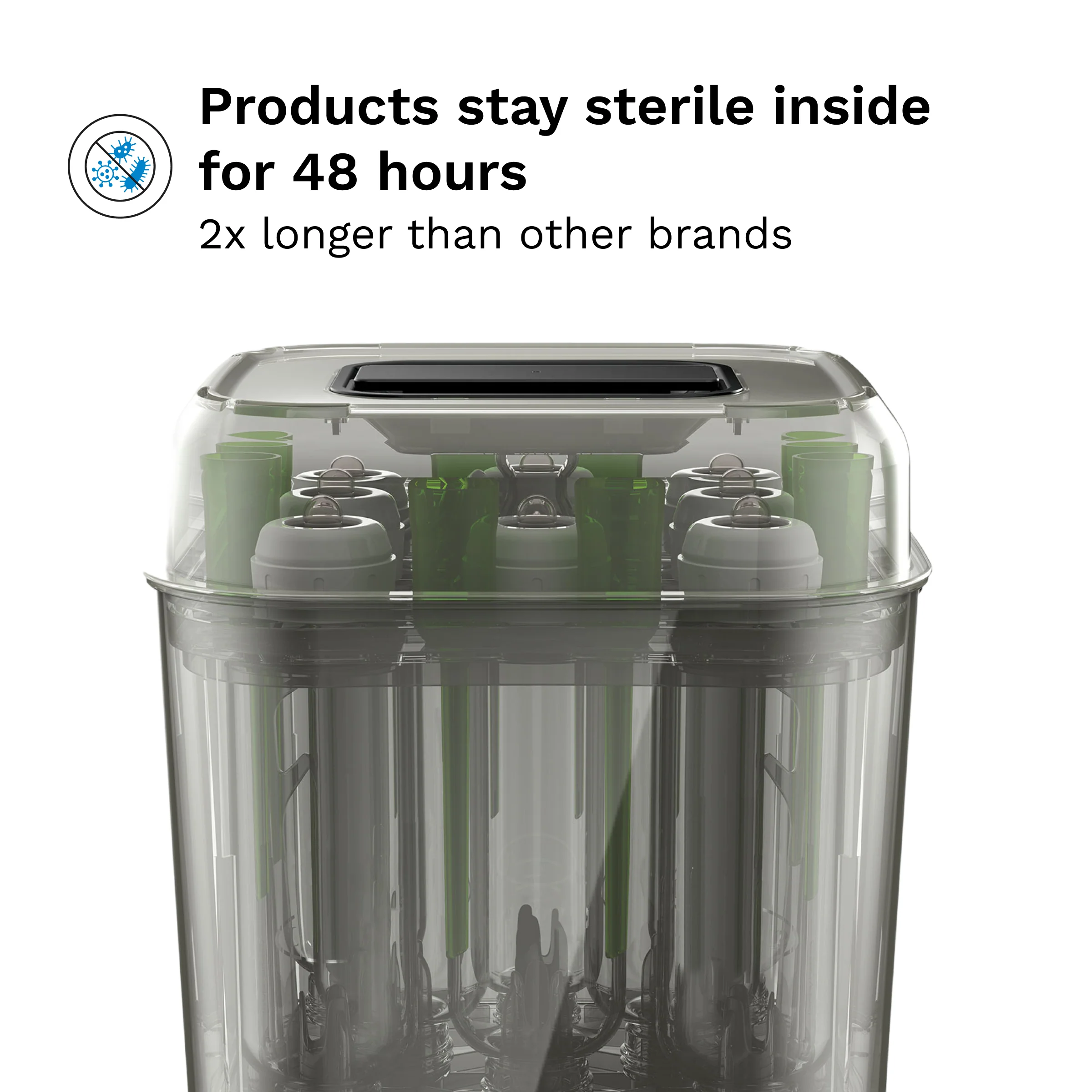SuperQuick™ Baby Bottle Sterilizer and Dryer Premium Black - Sterilizes & Dries in just 10 Minutes - Image 10