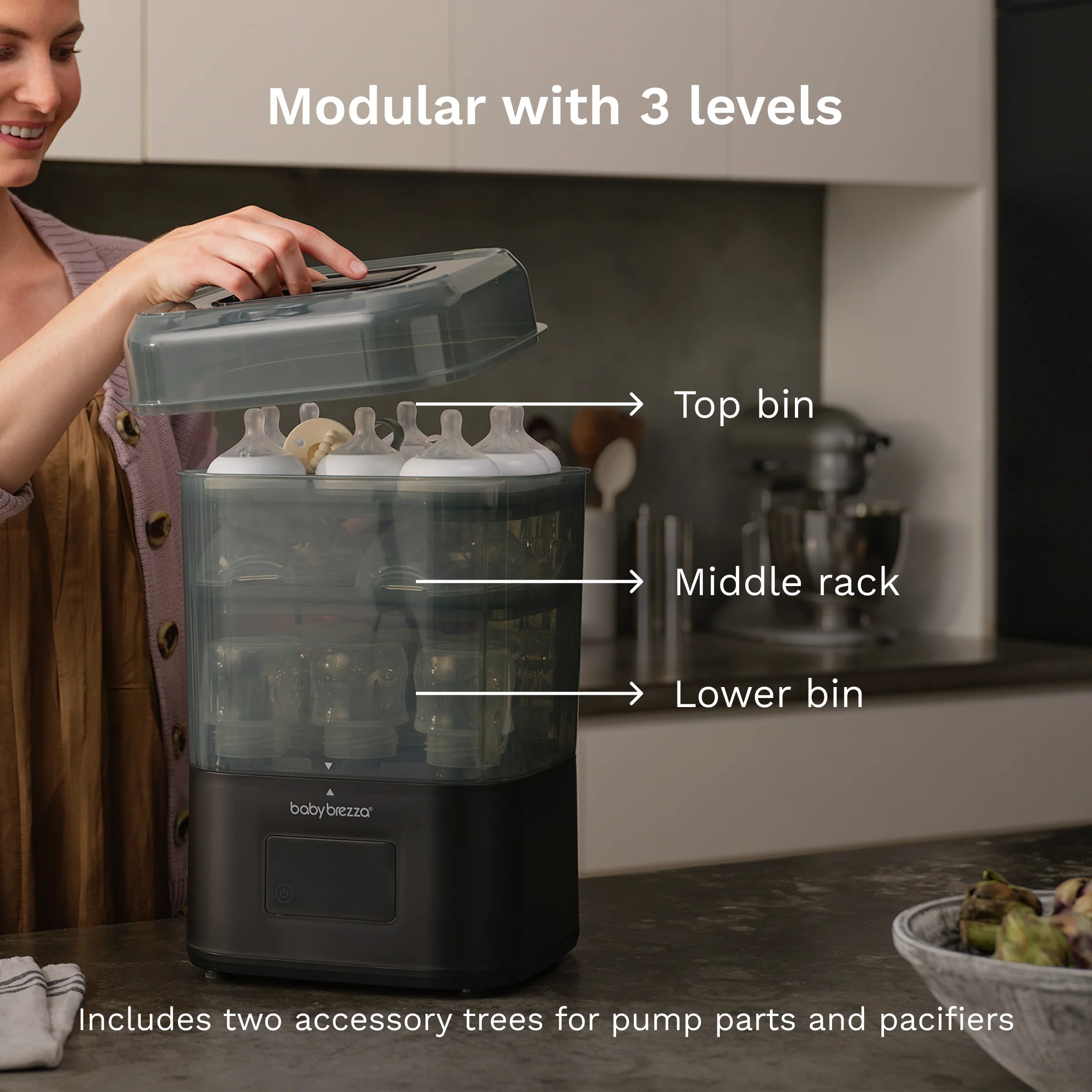SuperQuick™ Baby Bottle Sterilizer and Dryer Premium Black - Sterilizes & Dries in just 10 Minutes - Image 7