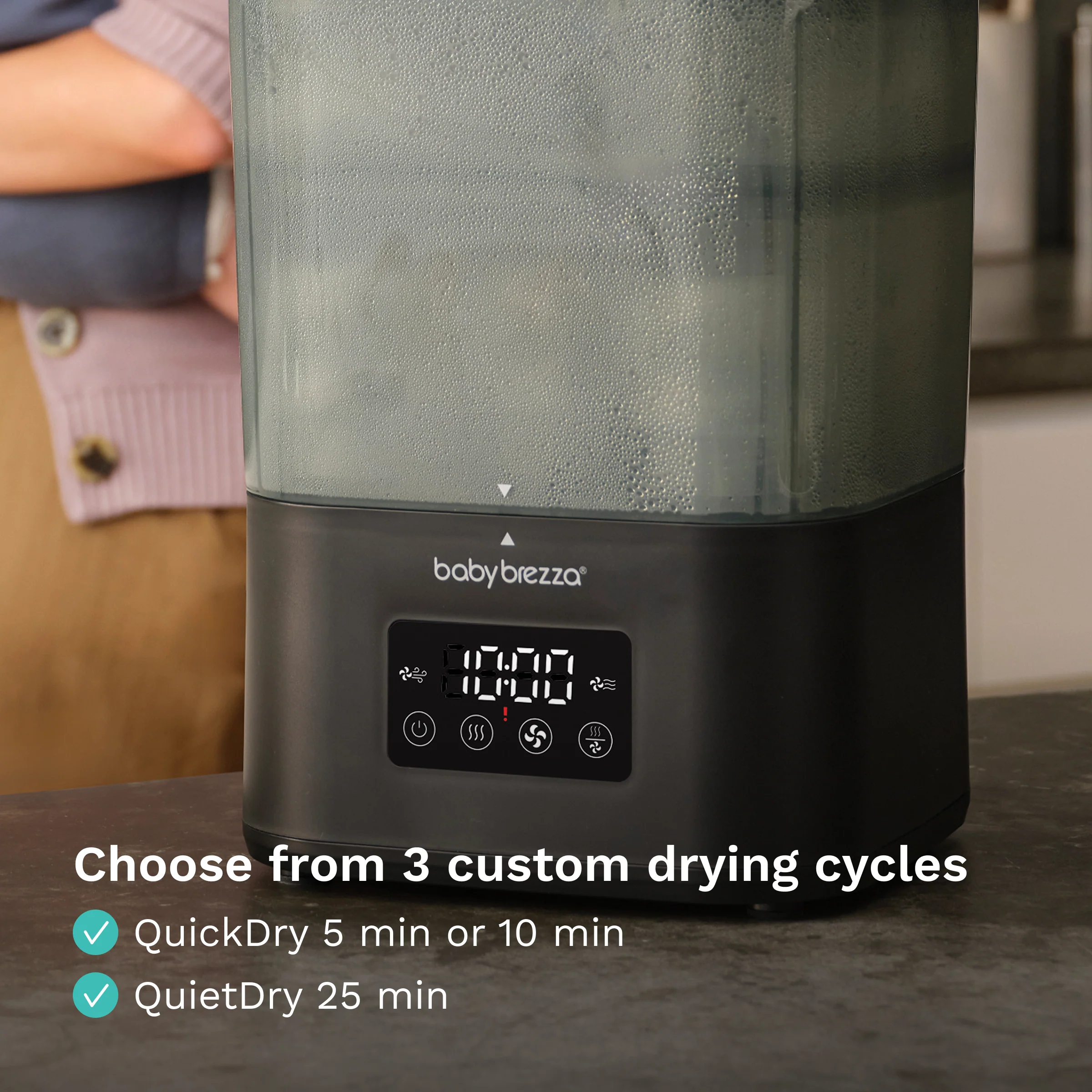 SuperQuick™ Baby Bottle Sterilizer and Dryer Premium Black - Sterilizes & Dries in just 10 Minutes - Image 8