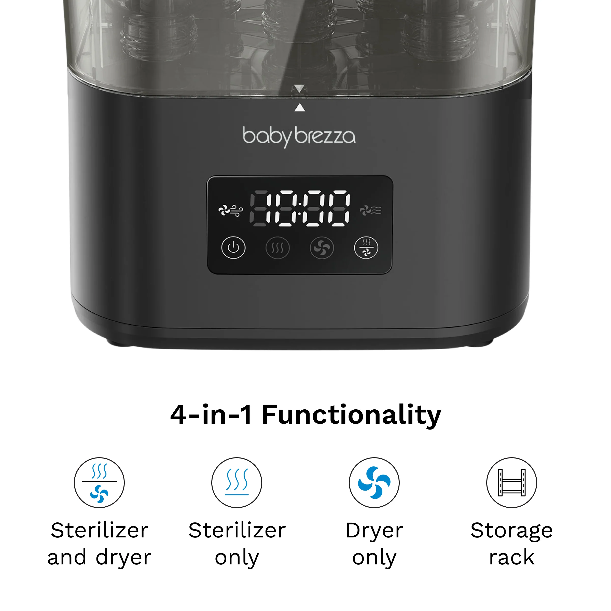 SuperQuick™ Baby Bottle Sterilizer and Dryer Premium Black - Sterilizes & Dries in just 10 Minutes - Image 9